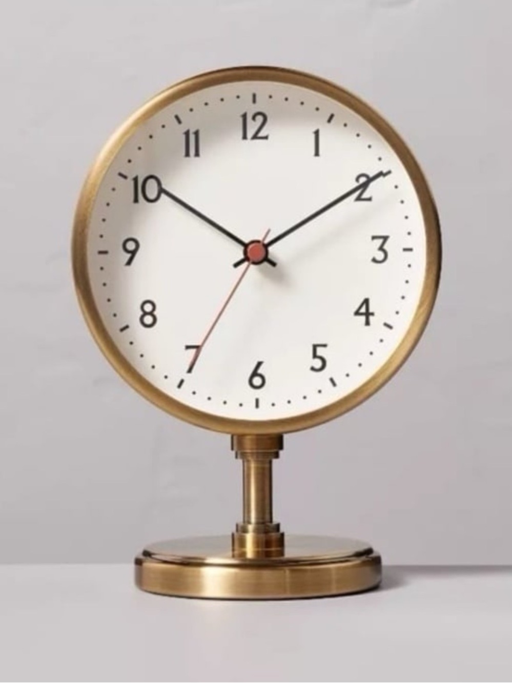Hearth & Hand with Magnolia brass Pedestal Table Clock